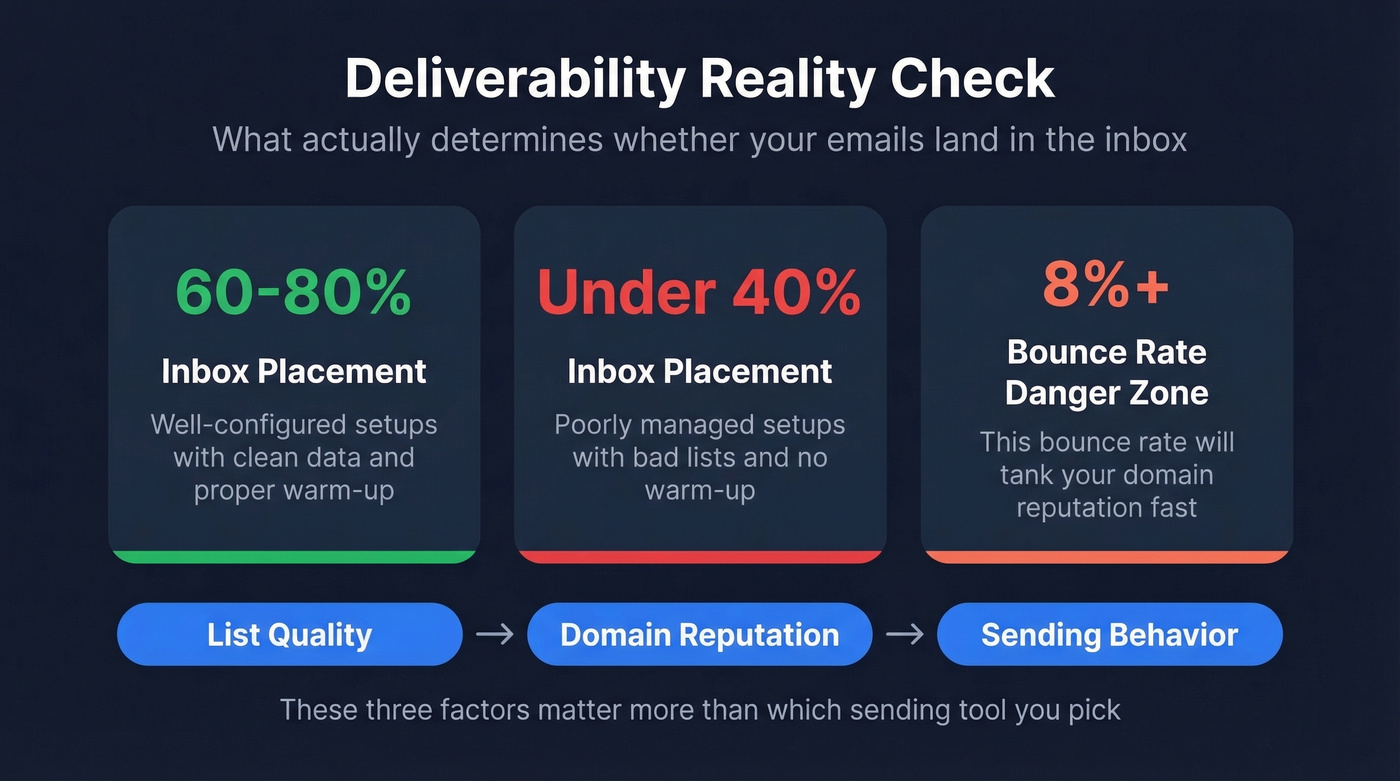 Cold email deliverability reality check with key stats