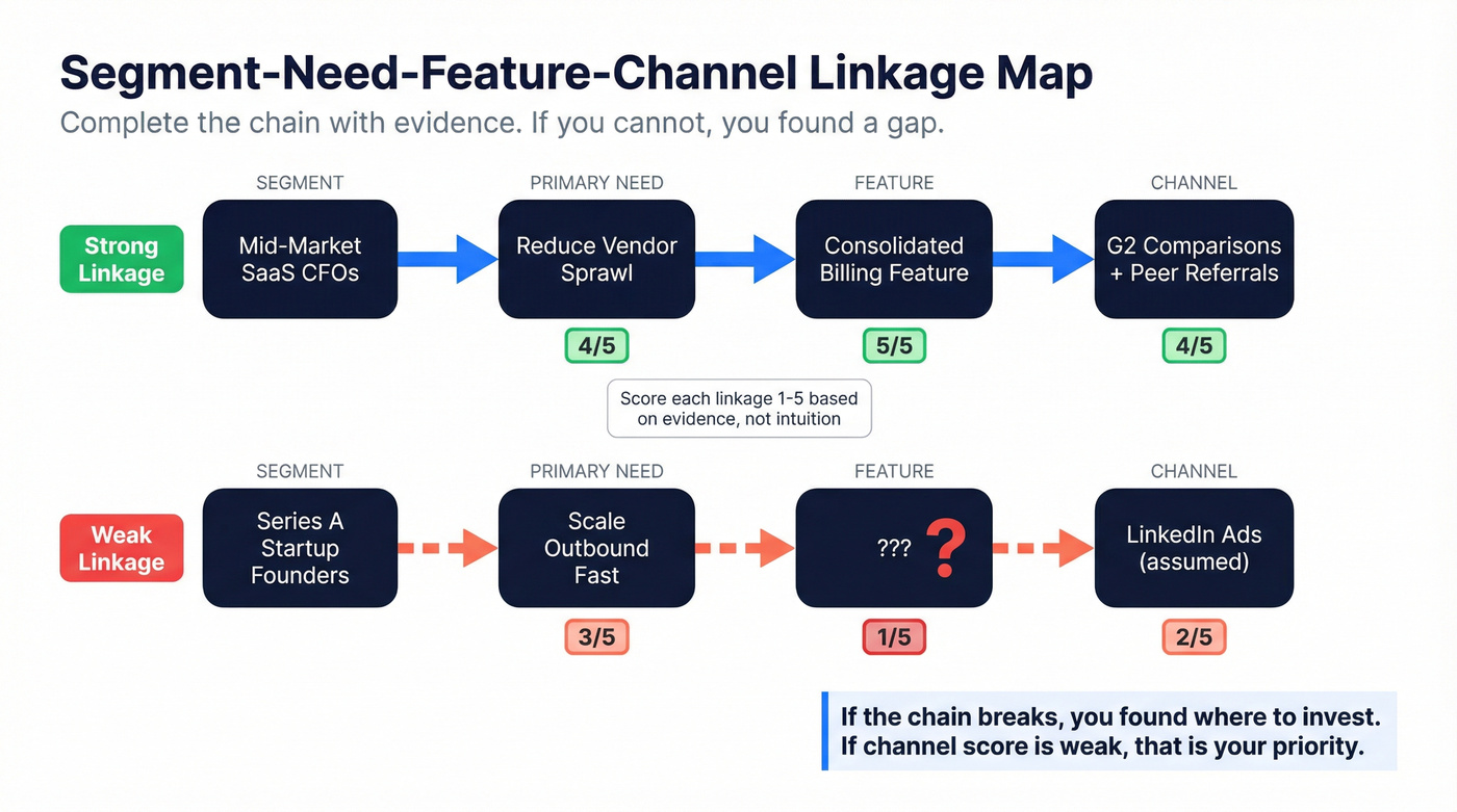 Segment to channel linkage mapping framework