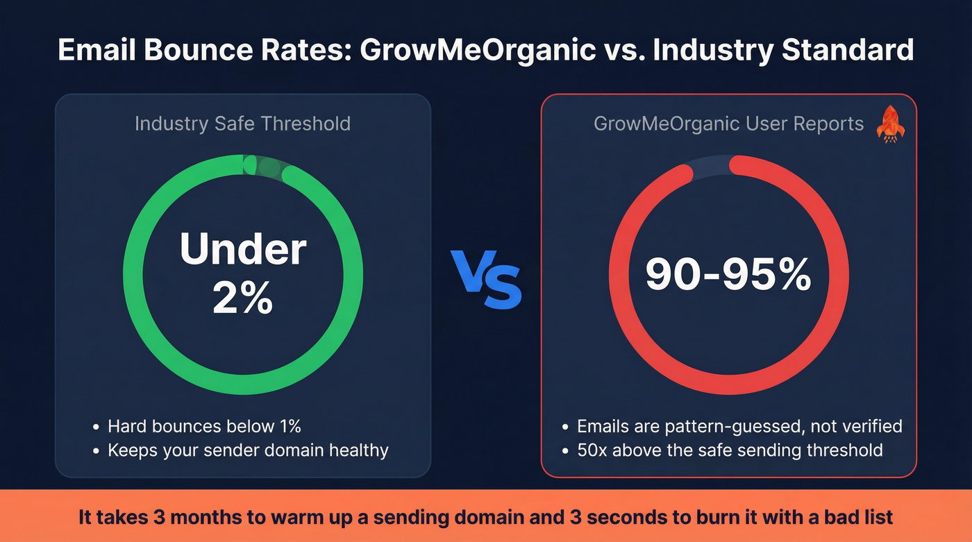 GrowMeOrganic bounce rates vs industry standards