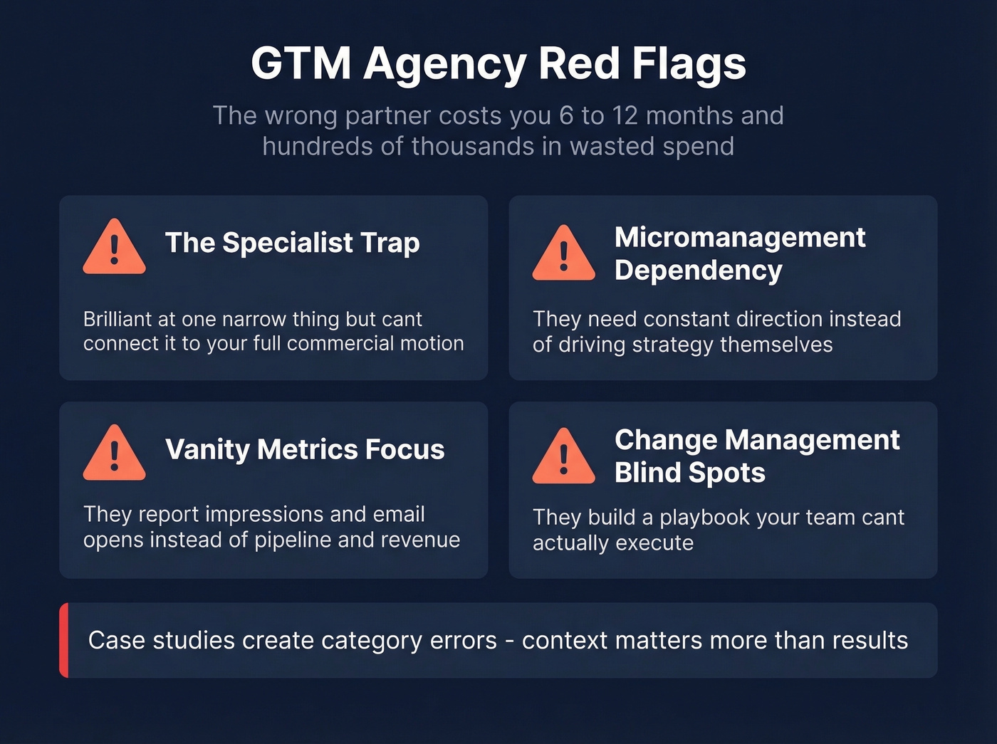 Four GTM agency red flags to watch for