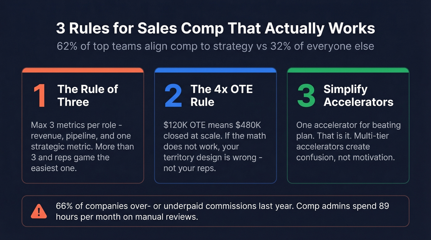 Three rules of sales compensation design