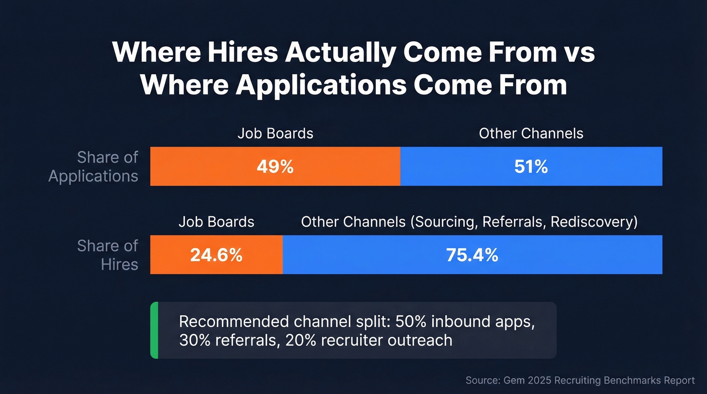 Job boards vs sourcing channel effectiveness comparison