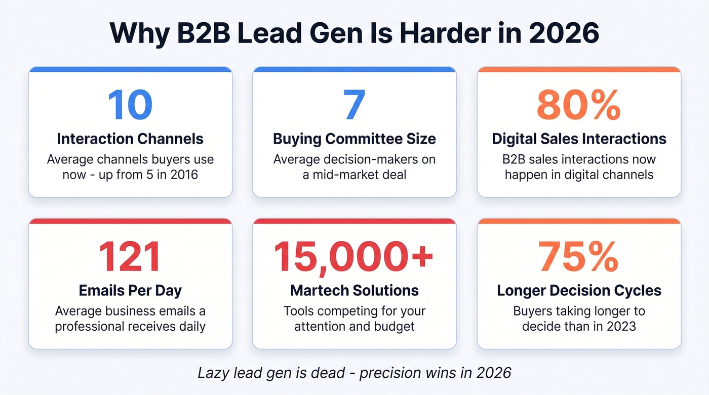 Key B2B lead generation statistics for 2026
