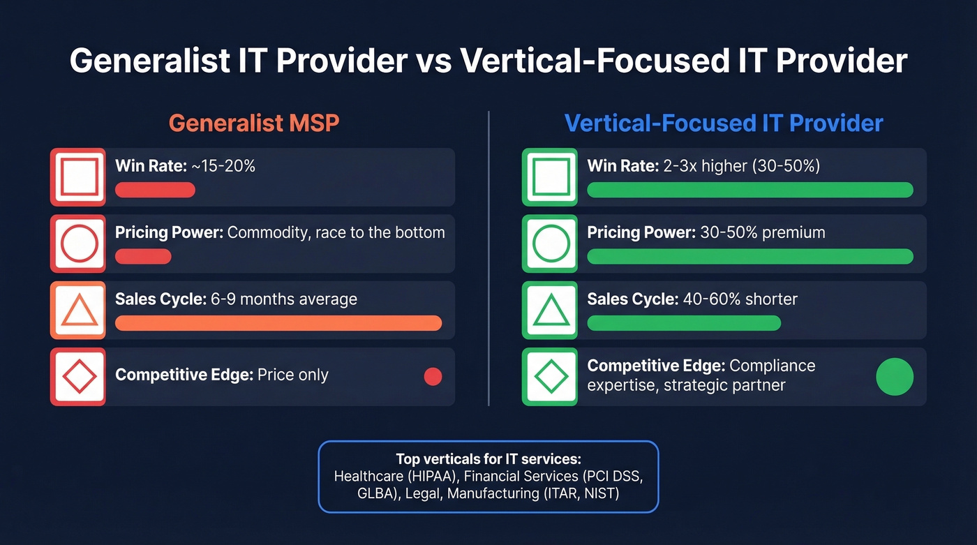Generalist vs vertical-focused IT business performance comparison