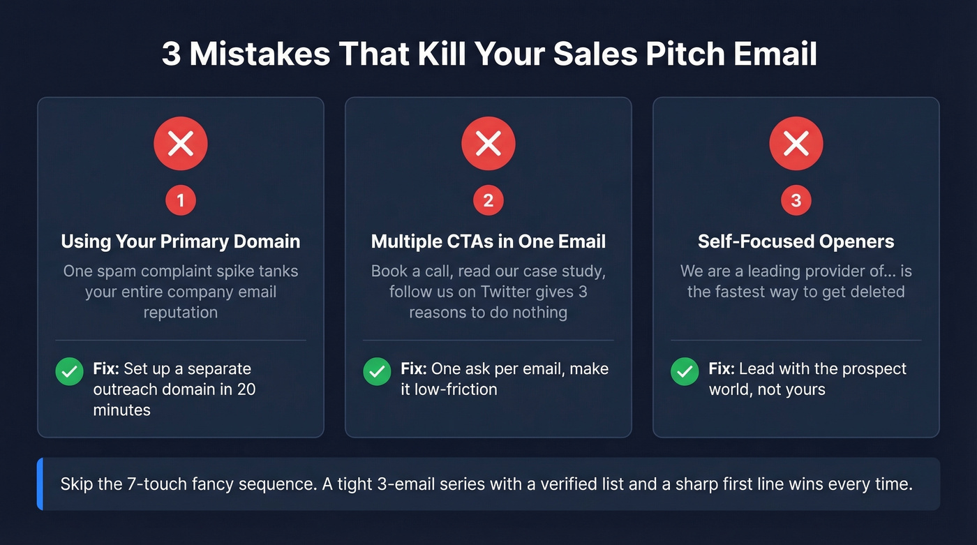 Three common sales pitch email mistakes to avoid