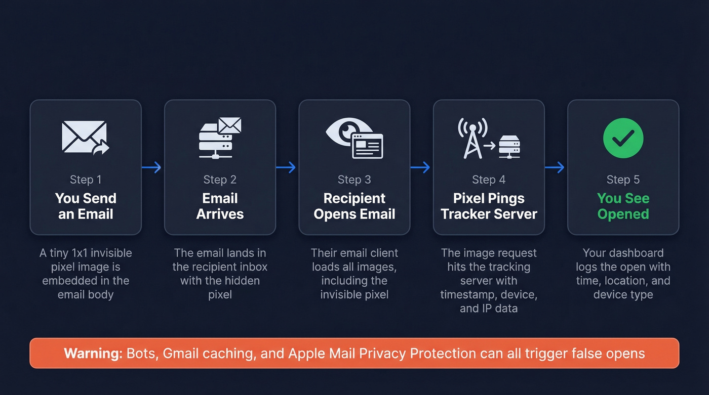 How email tracking pixels work step by step
