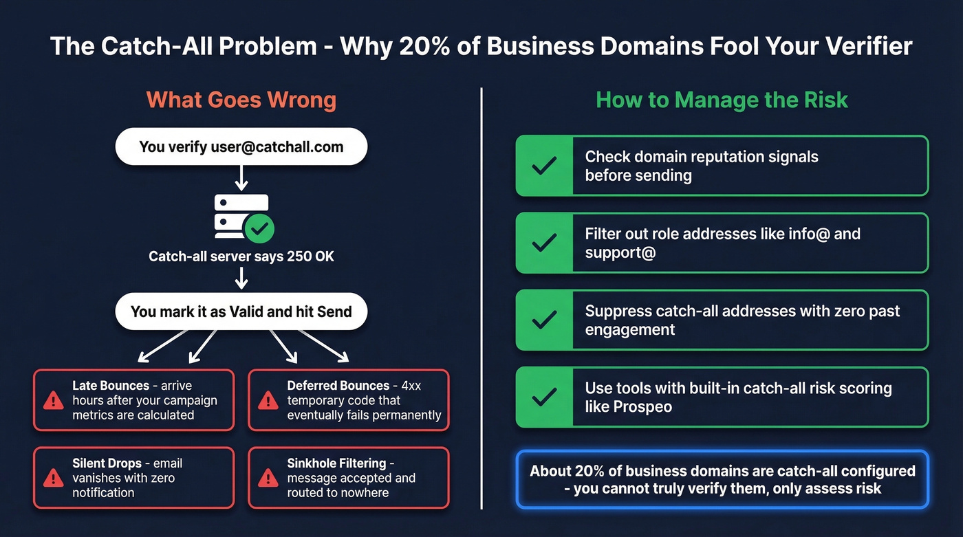Catch-all domain failure modes and risk mitigation strategies