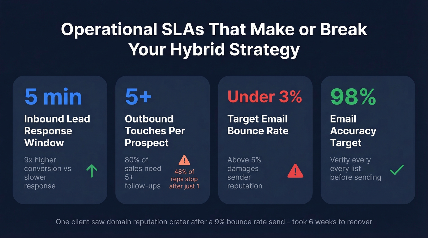 Key operational SLA stats for hybrid marketing strategy