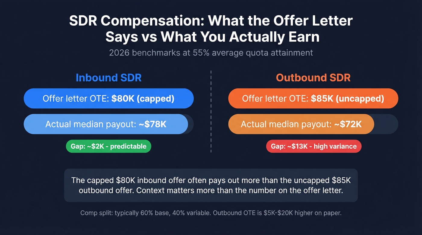 SDR OTE reality check showing paper vs actual earnings