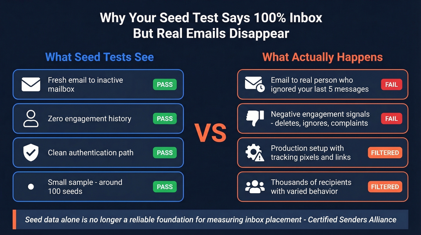 Why seed list tests fail vs real world delivery