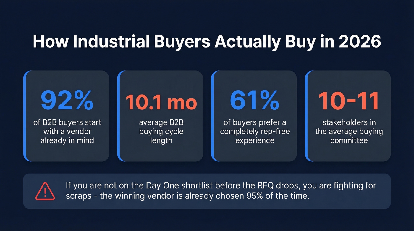 Key statistics about industrial B2B buyer behavior
