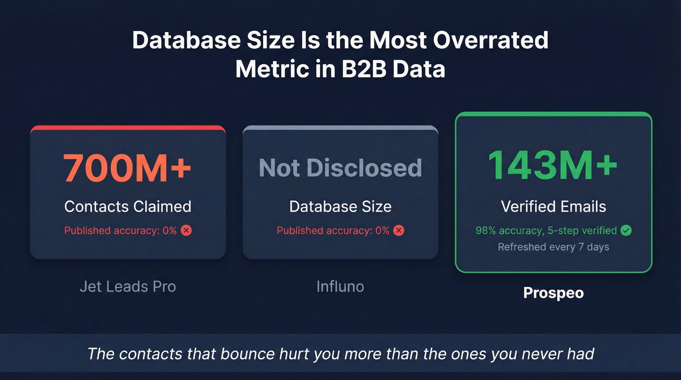 Why database size without accuracy is meaningless stat visual