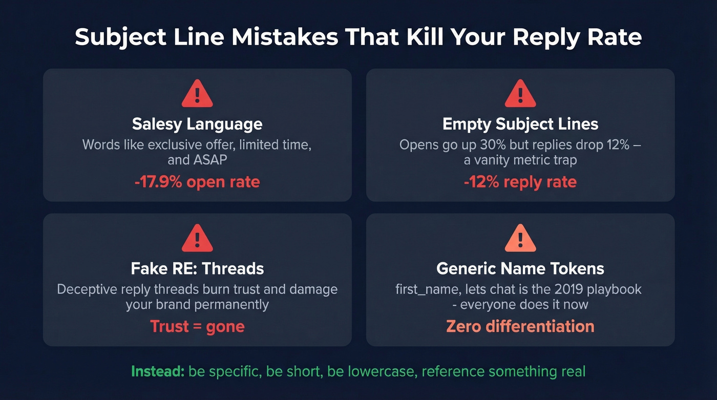 Common subject line mistakes and their impact on replies