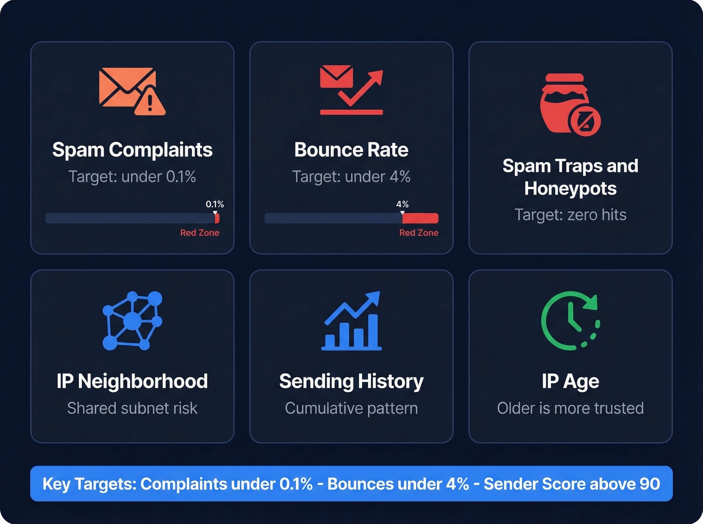 Six factors that determine IP reputation score