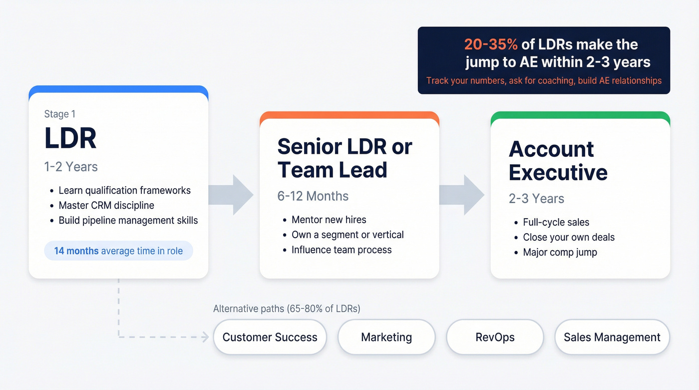LDR career path progression from entry to AE and beyond