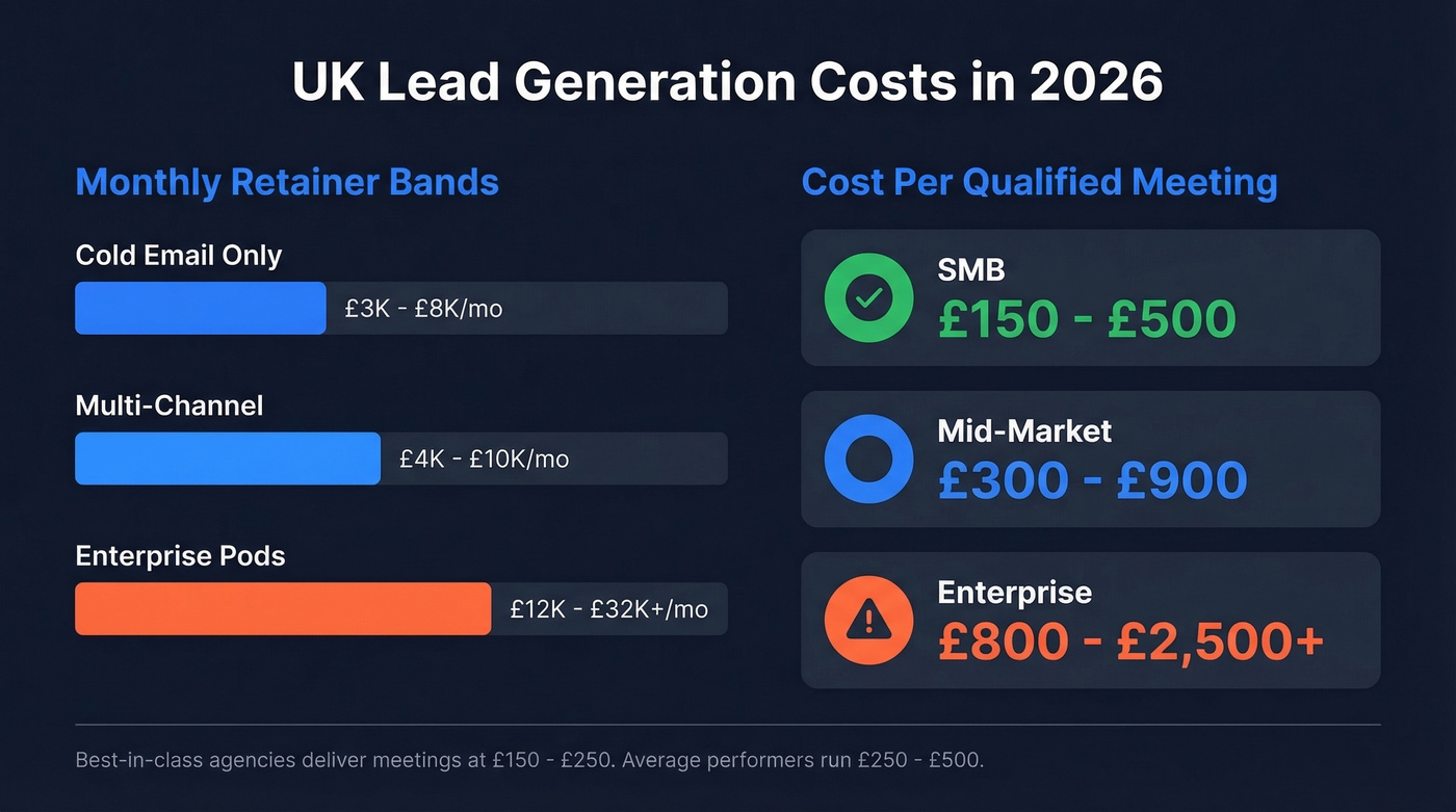 UK lead generation cost bands and cost per meeting benchmarks