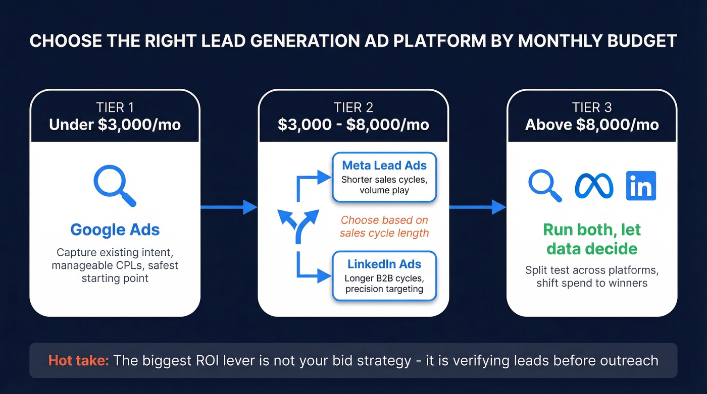Budget decision framework for choosing ad platforms