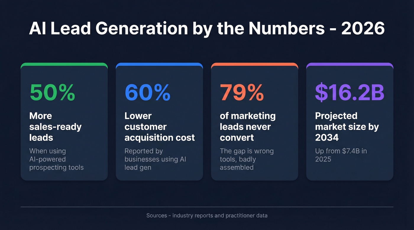 Key market stats for AI lead generation in 2026