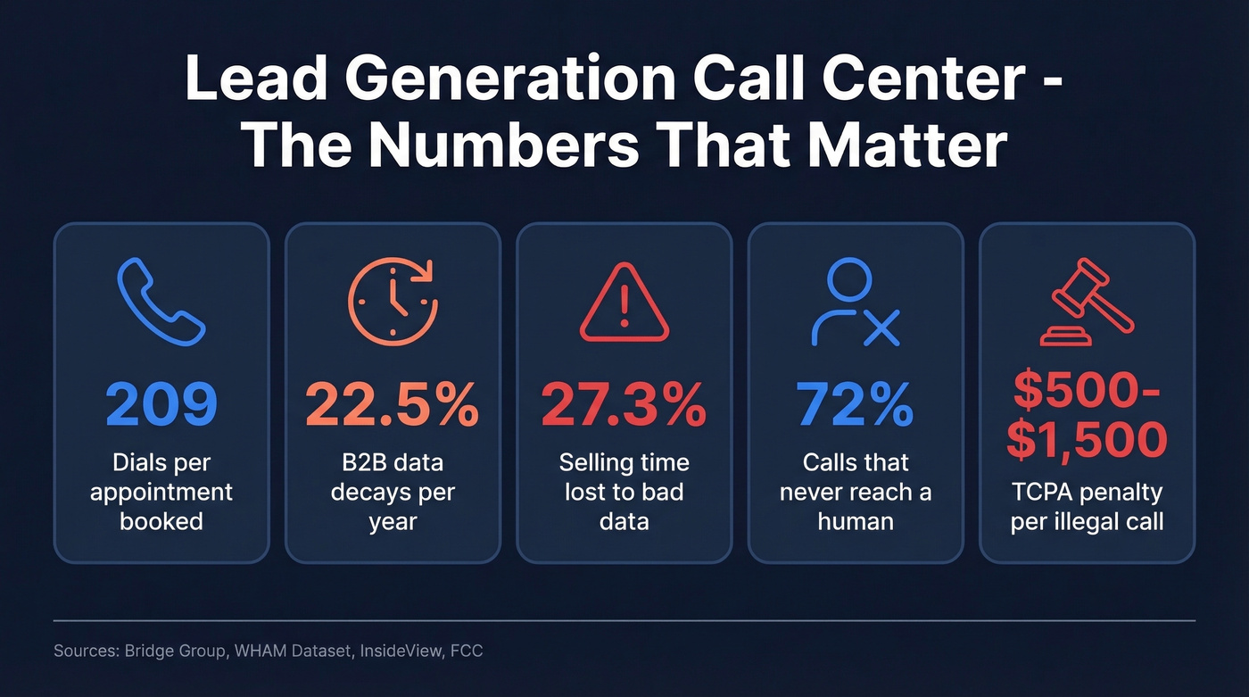 Key lead generation call center statistics at a glance