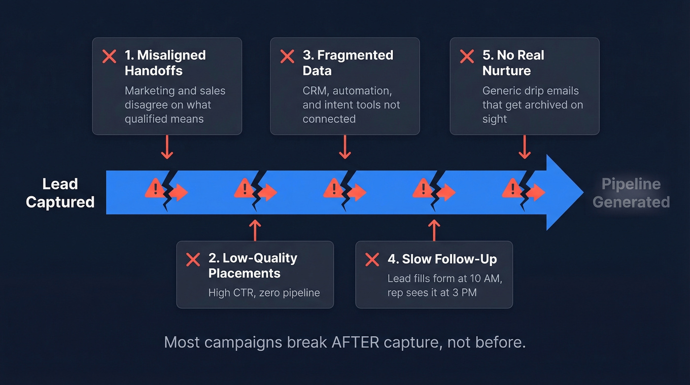 Five failure points in lead generation campaigns
