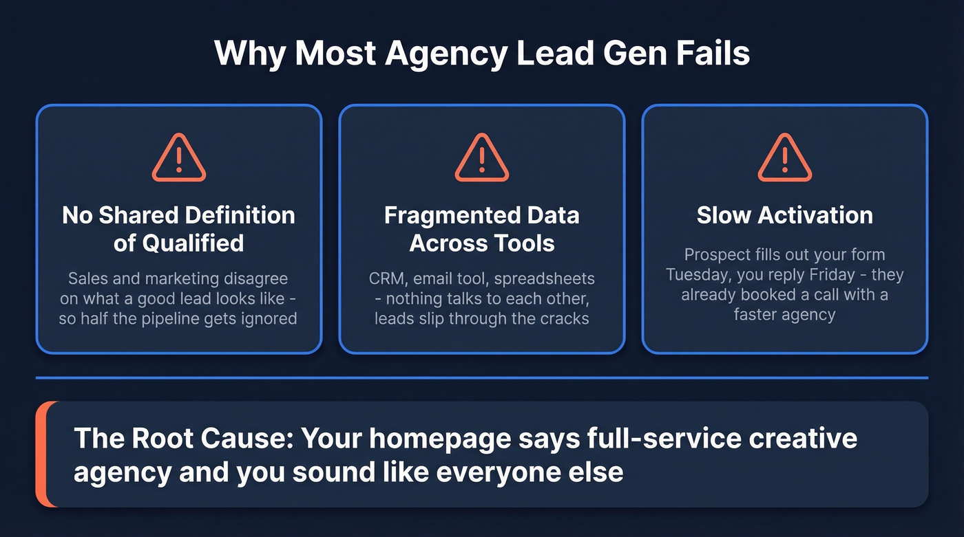 Three root causes of agency lead gen failure