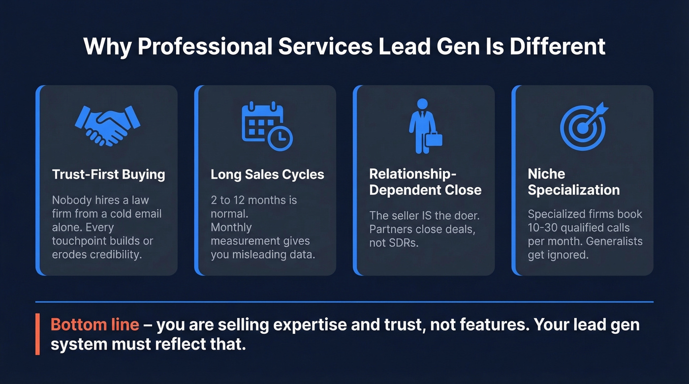 Four key differences in professional services lead generation