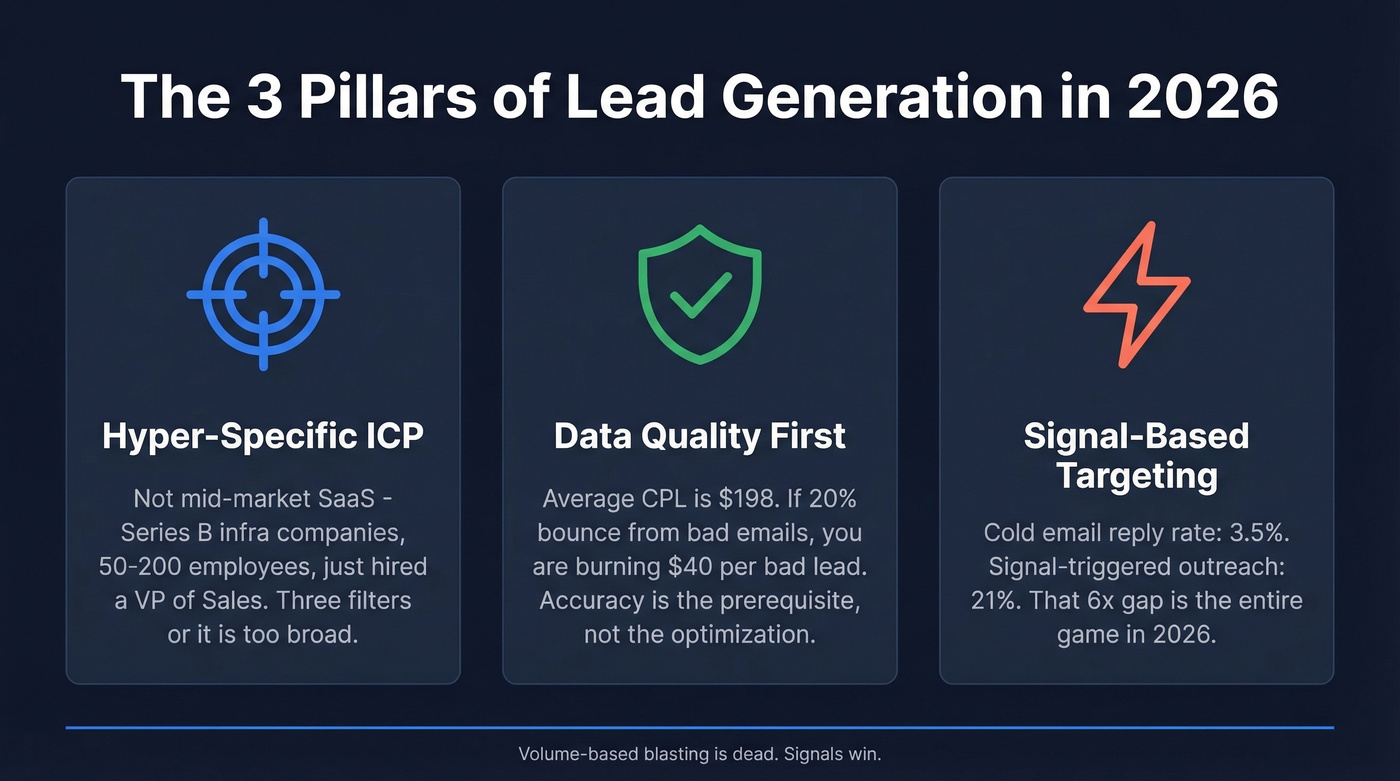 Three pillars of 2026 lead generation success
