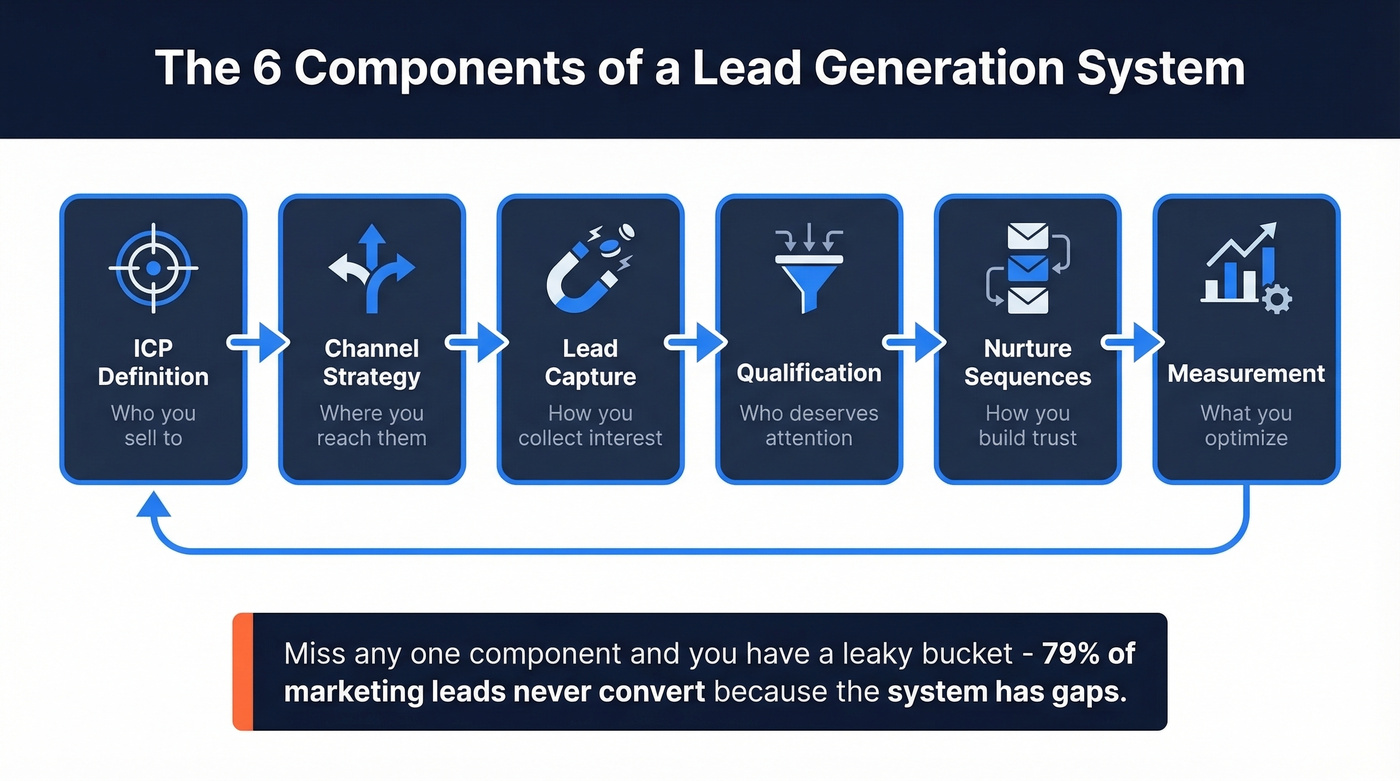 Six components of a lead generation system