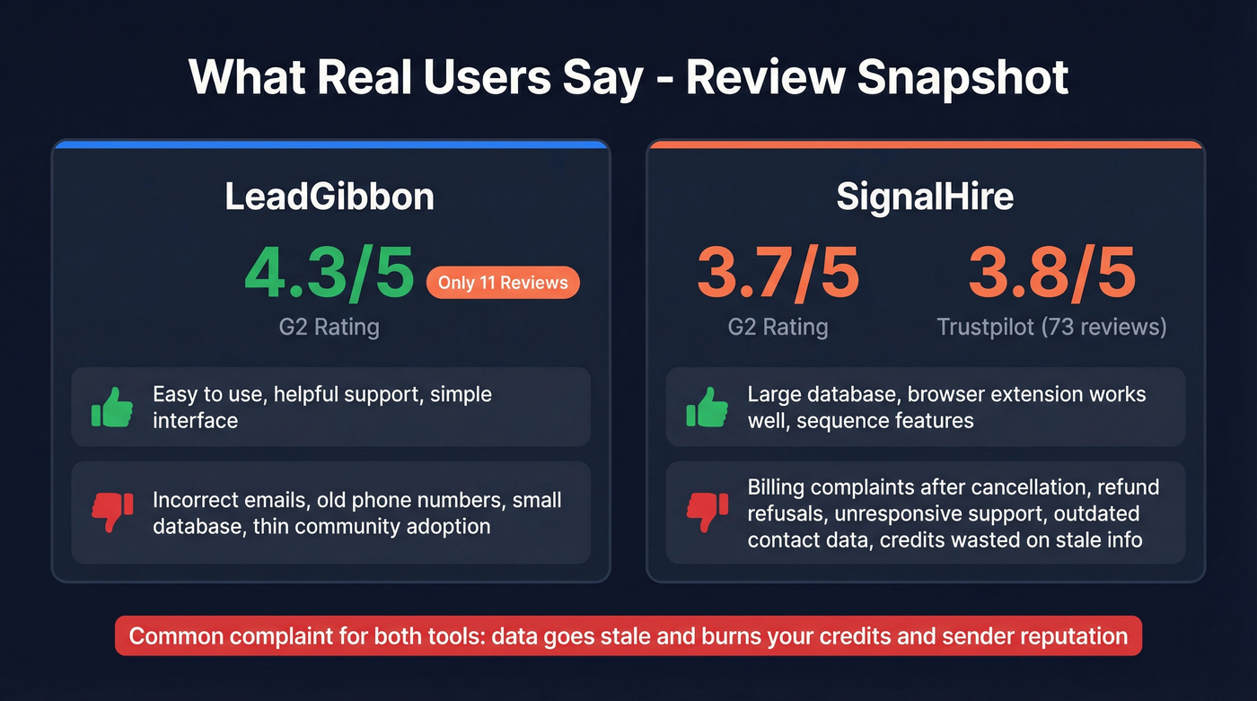 User review sentiment summary for both tools
