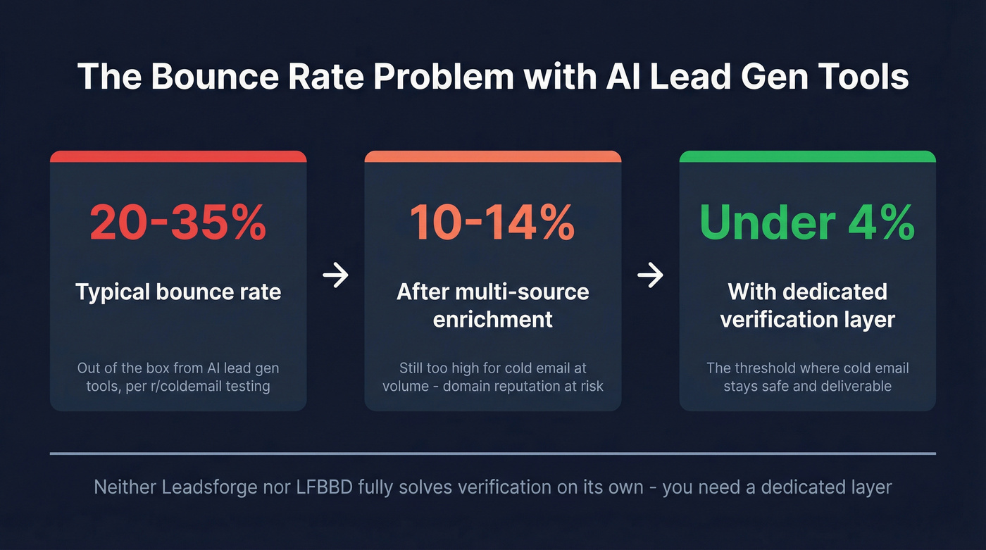 Bounce rate stats for AI lead gen tools