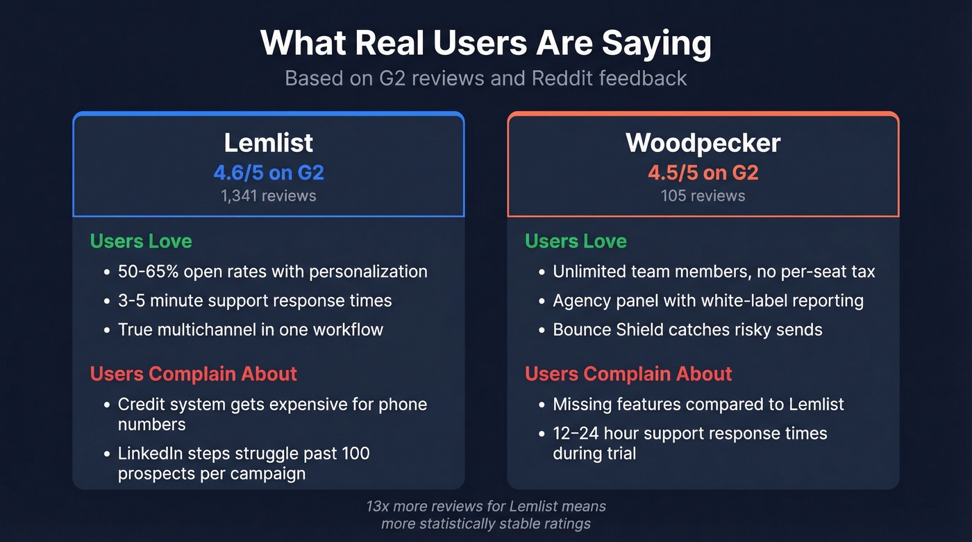 User review highlights and sentiment comparison card