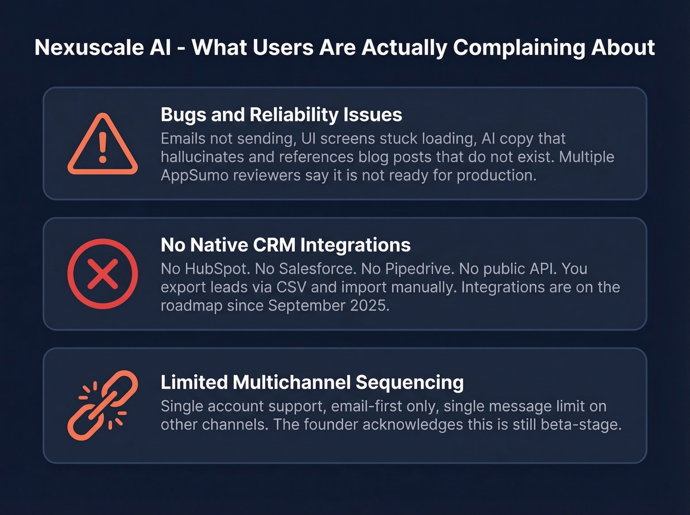 Nexuscale top user complaints and pain points breakdown