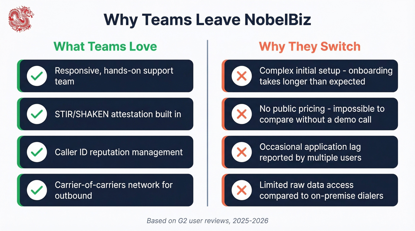 NobelBiz strengths vs friction points visual summary