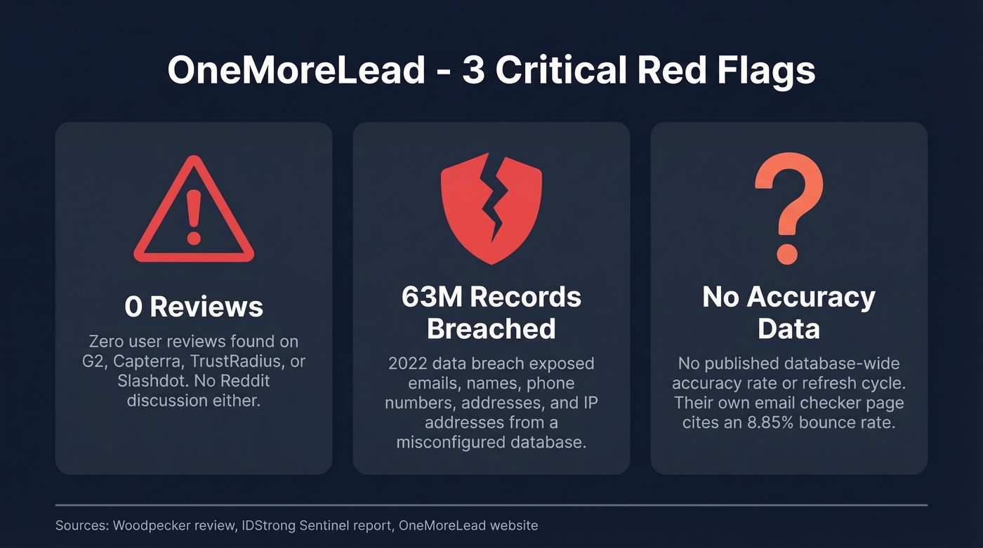 OneMoreLead key risk factors and red flags