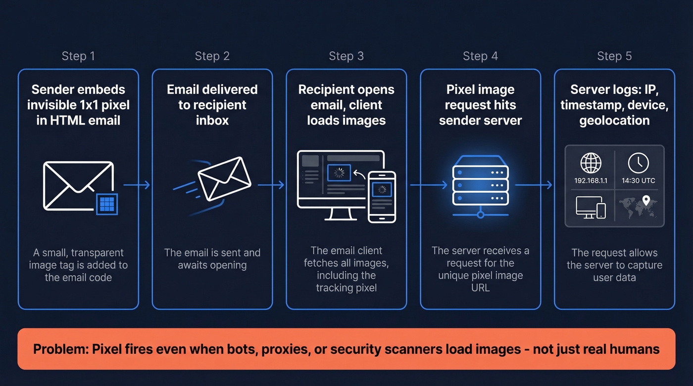 How email tracking pixels work step by step