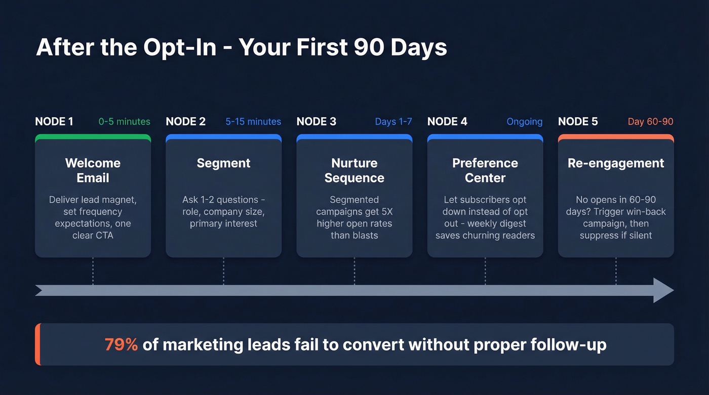 Post opt-in email sequence workflow and best practices