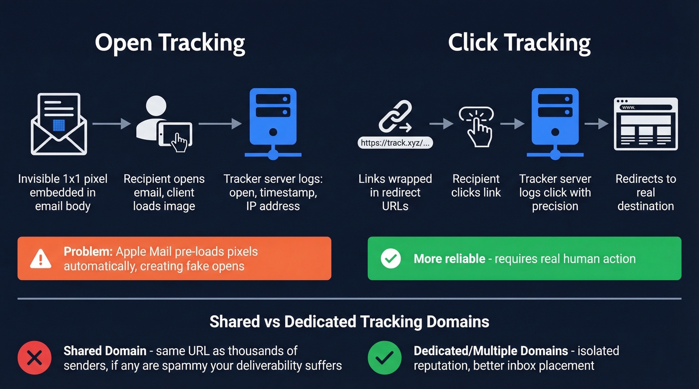 How pixel tracking and click tracking work in email