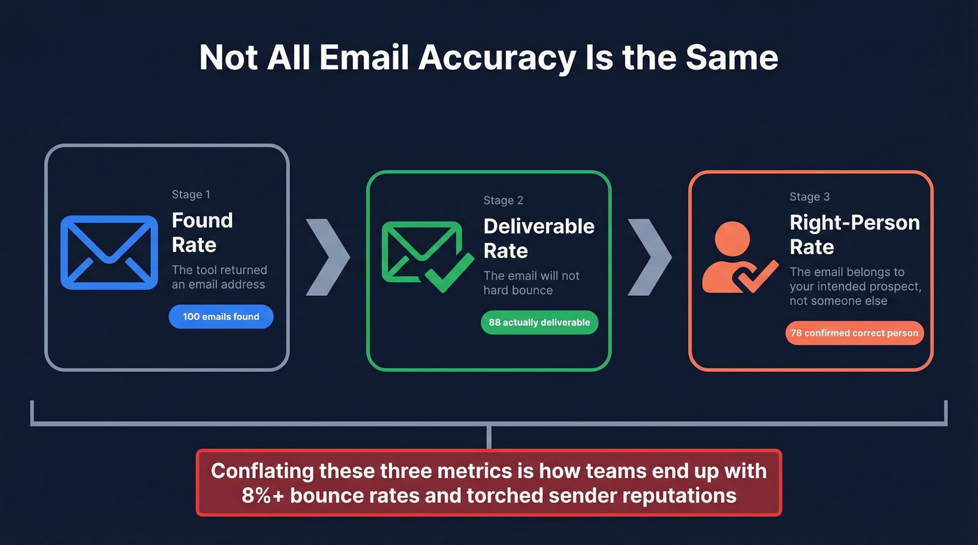 Found rate vs deliverable rate vs right-person rate explained