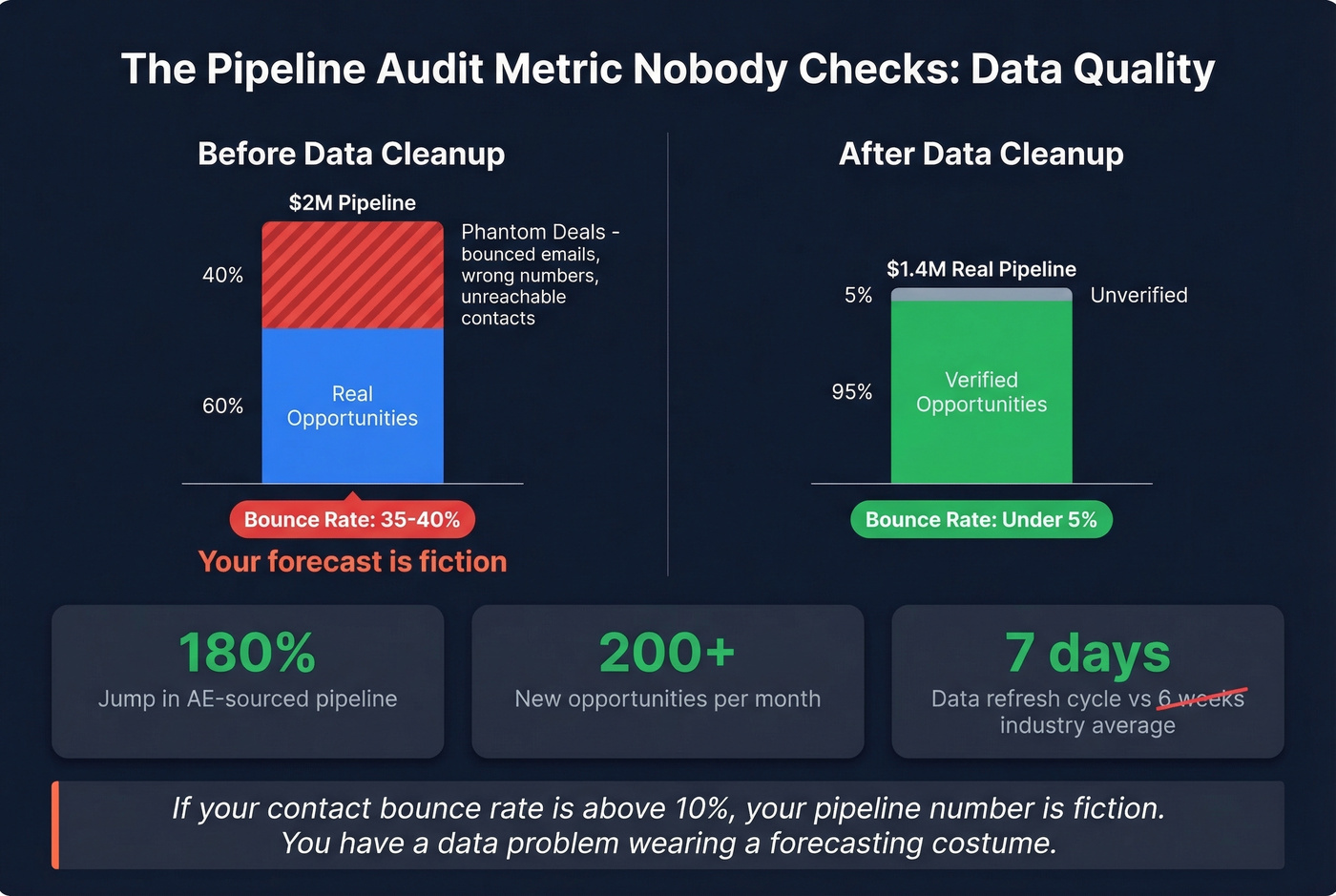 Contact data quality impact on pipeline accuracy
