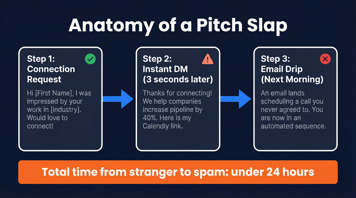 Three-step pitch slap pattern flow diagram