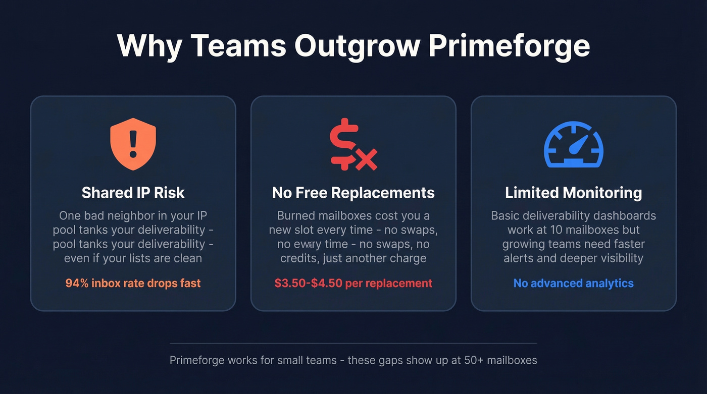 Three main reasons teams switch from Primeforge