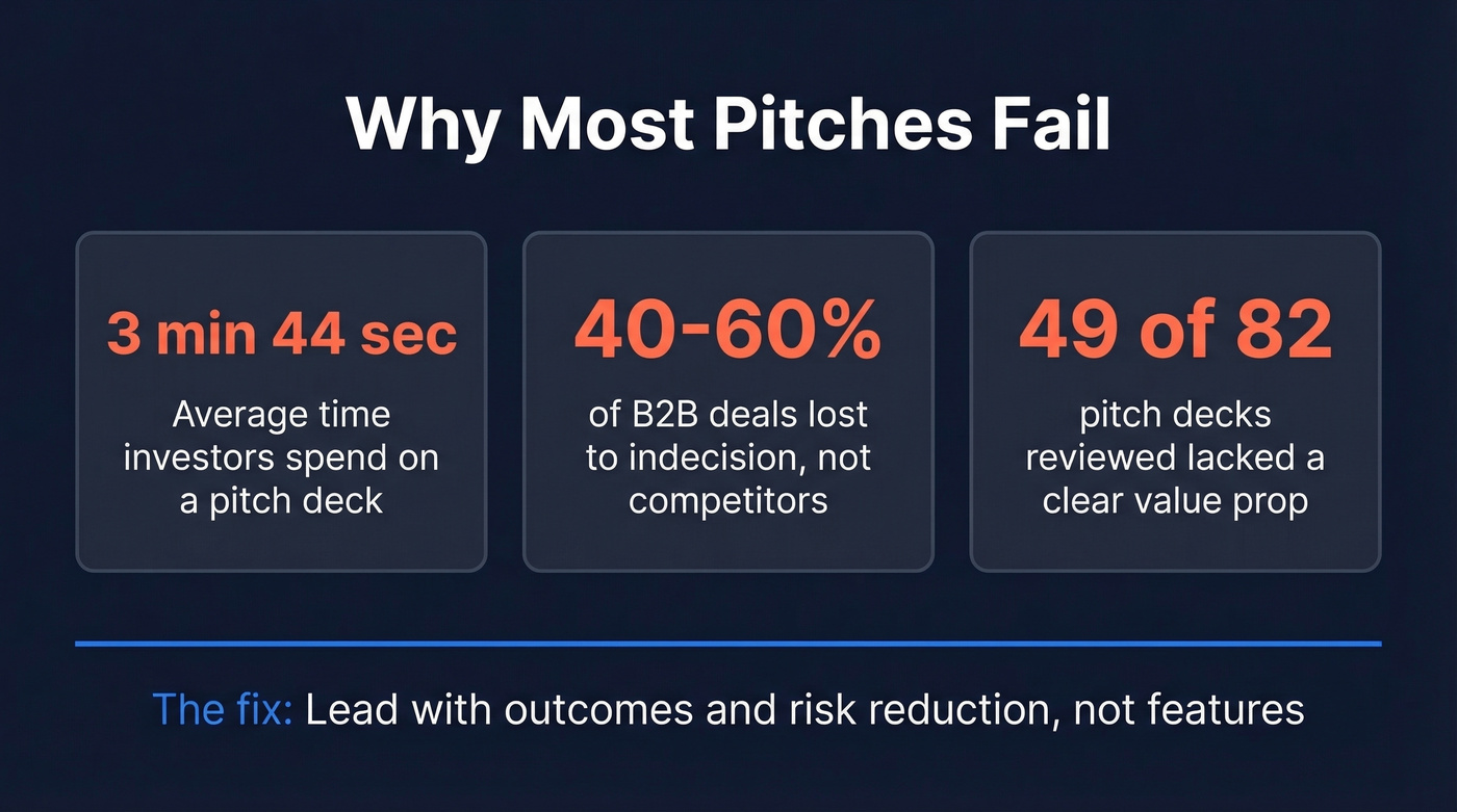 Key statistics on why most B2B pitches fail