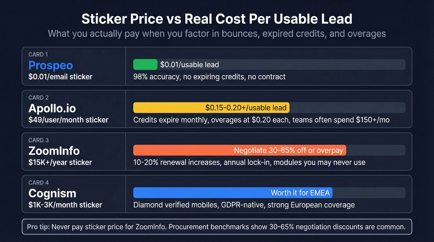 Real cost per usable lead across major platforms