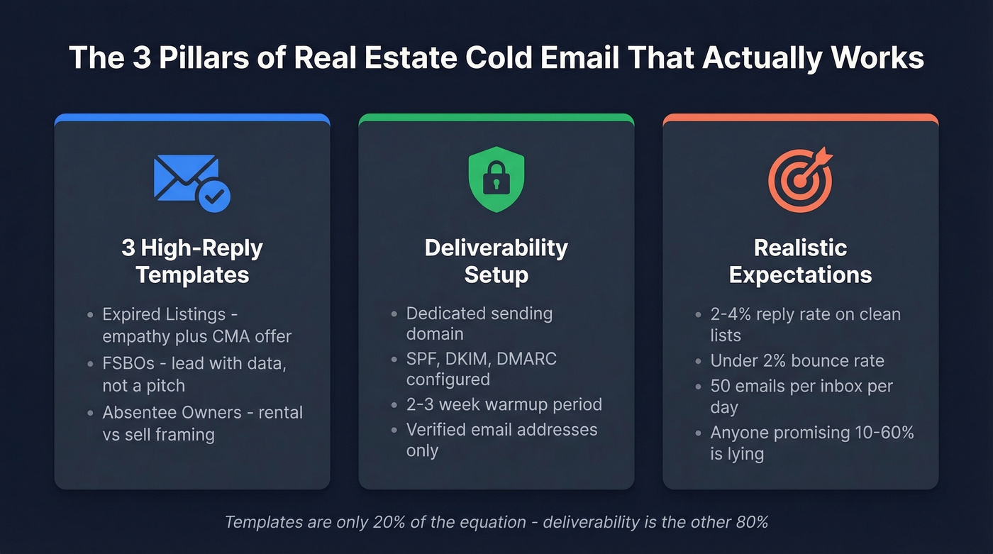 Three pillars of real estate cold email success