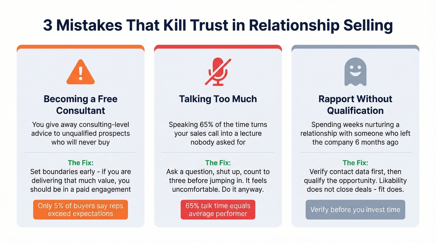 Three trust-killing mistakes with warning signs and fixes