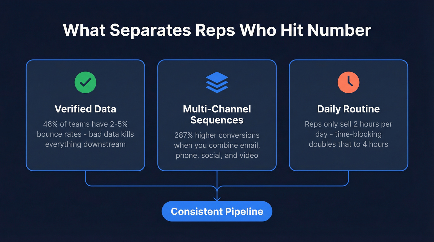 Three pillars of successful remote prospecting reps