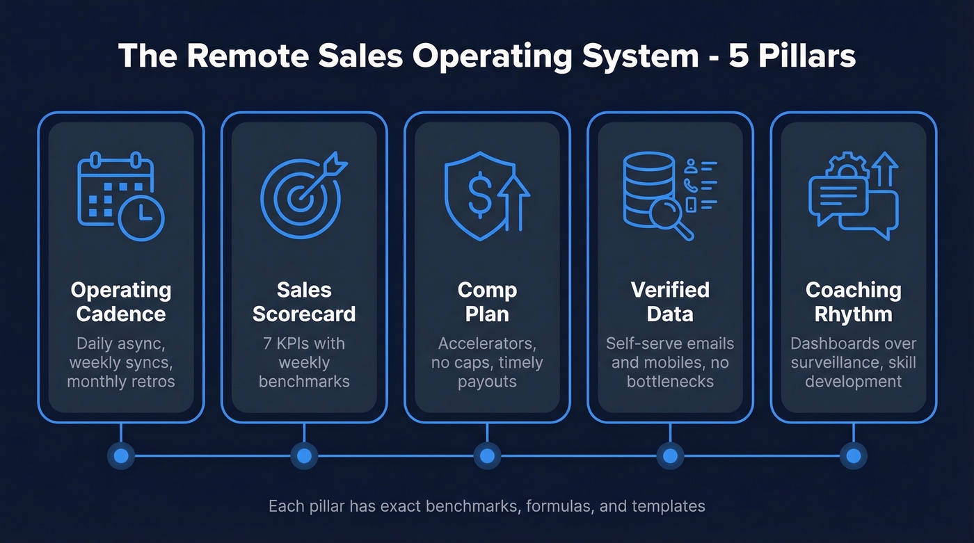 Five pillars of a remote sales operating system