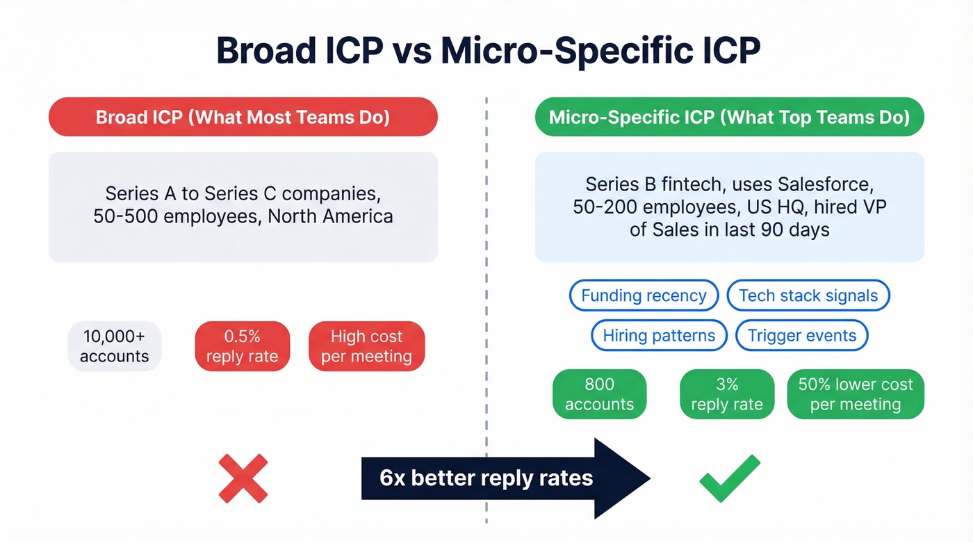 Broad ICP versus micro-specific ICP comparison