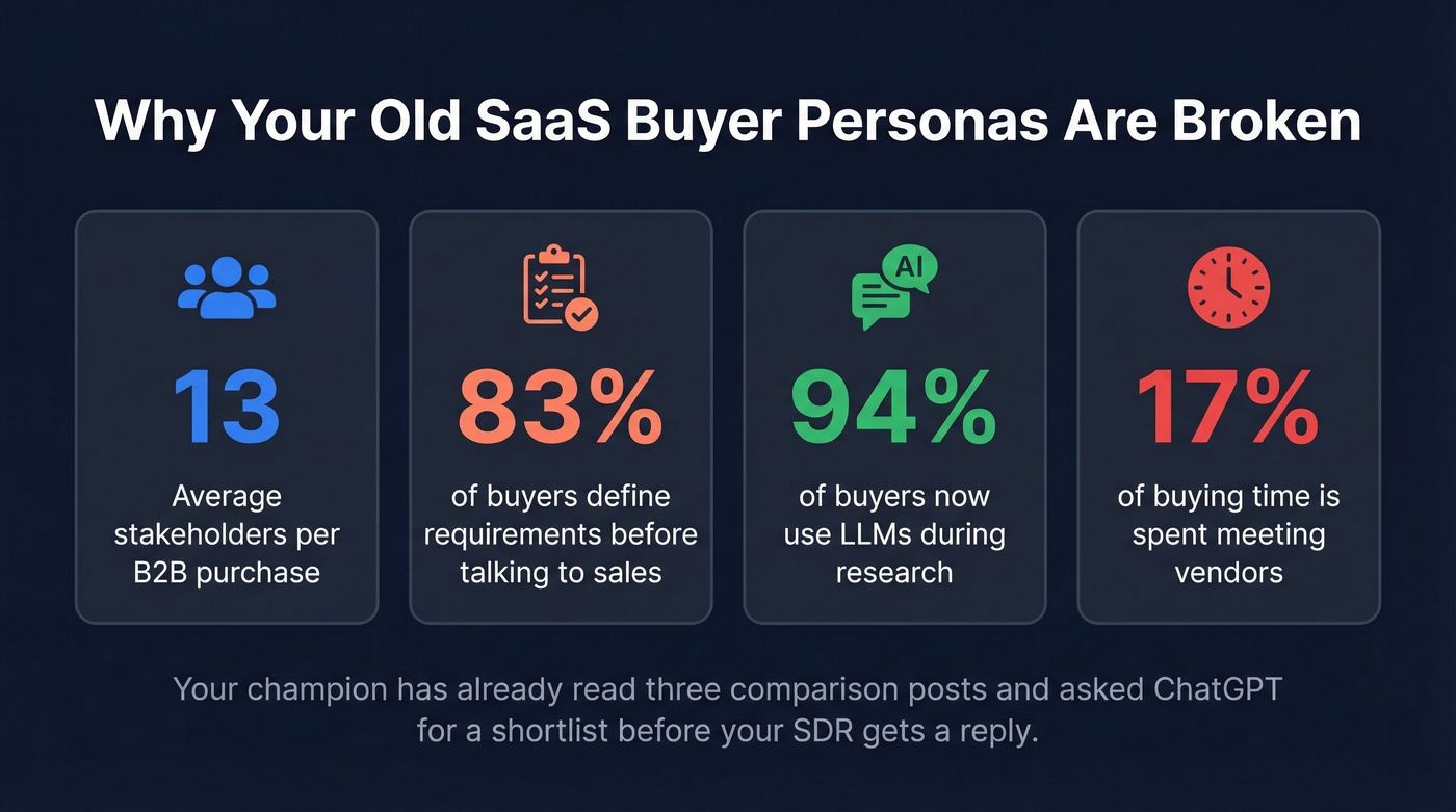 Key 2026 B2B buyer behavior statistics visual