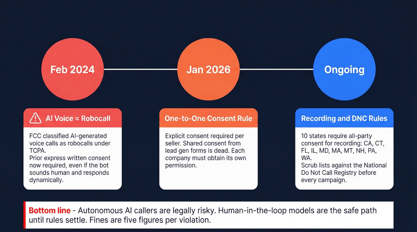 FCC compliance timeline for sales call automation 2024-2026